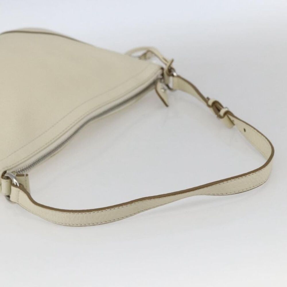 Salvatore Ferragamo Gancini Leather White Leather Shoulder Bag Bag - Picture 8 of 16